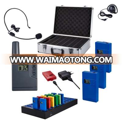 One Set Wireless Audio Tour Guide System for Museum( 2 Transmitters & 60 Receivers)